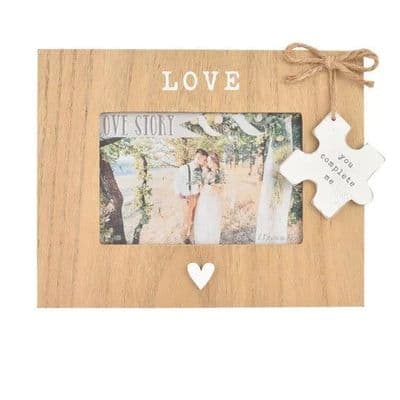 Love Story You Complete Me Wooden  Photo Frame 6