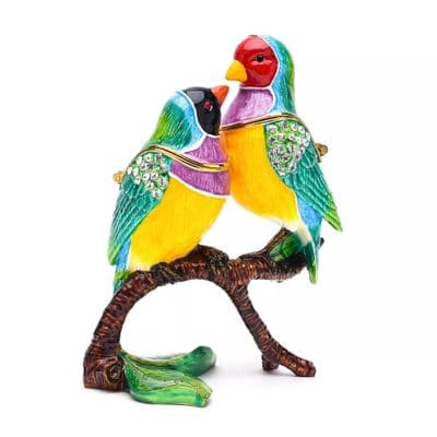 Lovebirds Treasured Trinket Box