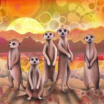 Meerkats Ceramic Coaster By Jo Crafts