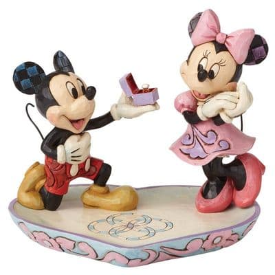Mickey Proposing to Minnie Figurine Disney Traditions
