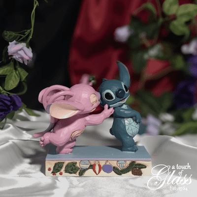 Mistletoe Kisses Stitch and Angel Disney Figurine