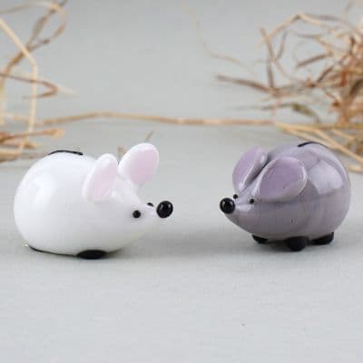 Mouse Glass Figurine