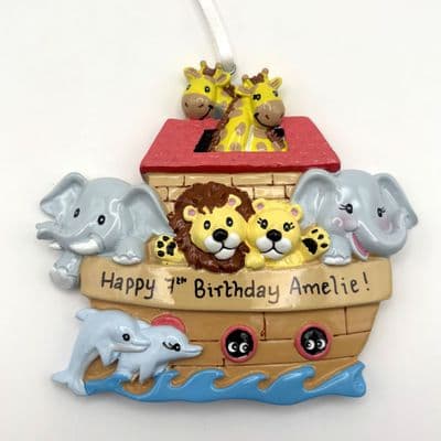 Noah's Ark - Personalised Hanging Decoration