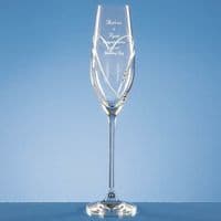 Pair of Heart Cut Diamante Flutes