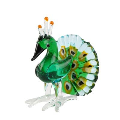 Peacock Glass Figurine