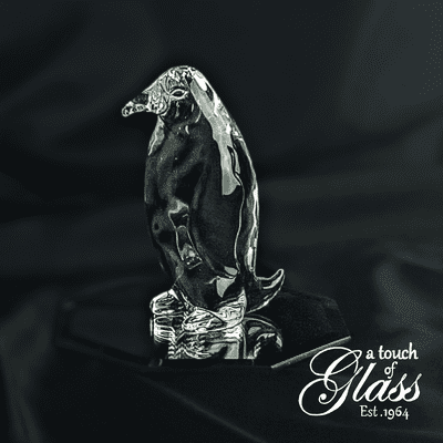Penguin Clear Glass Figurine