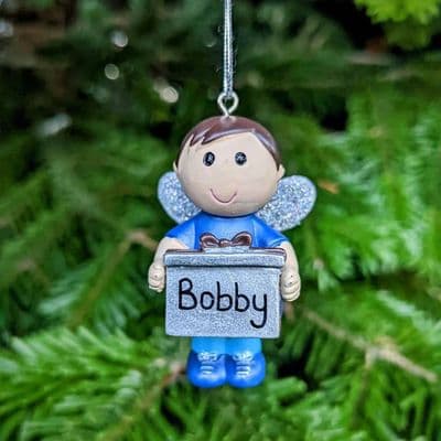 Personalised Blue Fairy Tree Decoration