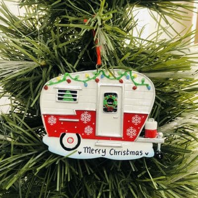 Personalised Caravan Christmas Tree Decoration