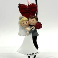 Personalised Wedding Decoration Couple Hugging with Heart
