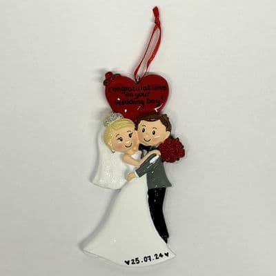 Personalised Wedding Decoration Couple Hugging with Heart