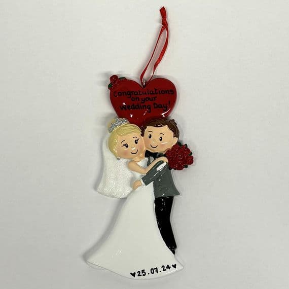 Personalised Wedding Decoration Couple Hugging with Heart