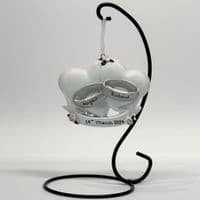 Personalised Wedding Decoration Heart with Silver Rings