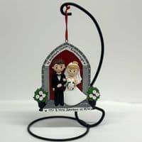 Personalised Wedding Decoration Married Couple in Doorway