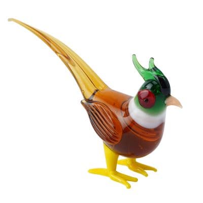 Pheasant Glass Figurine