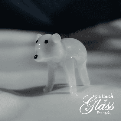 Polar Bear Glass Figurine