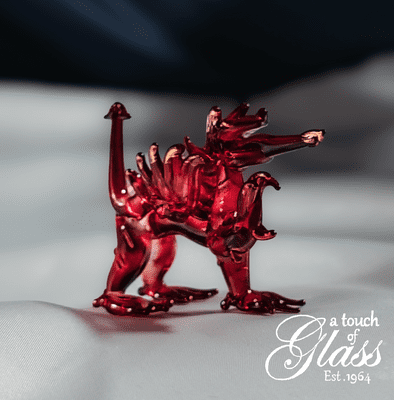 Dragon Red Glass Figurine