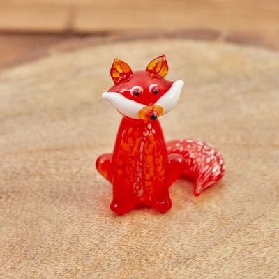 Red Fox Artisan Glass Figurine