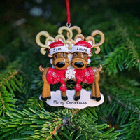 Reindeer Couple - Personalised 2022 Design - Mr & Mrs 1st Christmas Together Christmas Tree Keepsake