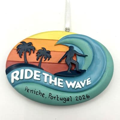 Ride the Wave Surf - Personalised Hanging Decoration