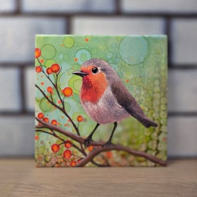 Robin Ceramic Trivet By Jo Crafts