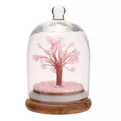 Rose Quartz Gemstone Dome Tree - Serenity