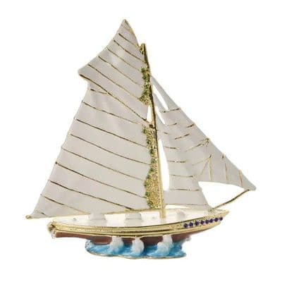 Sailing Boat Treasured Trinket Box
