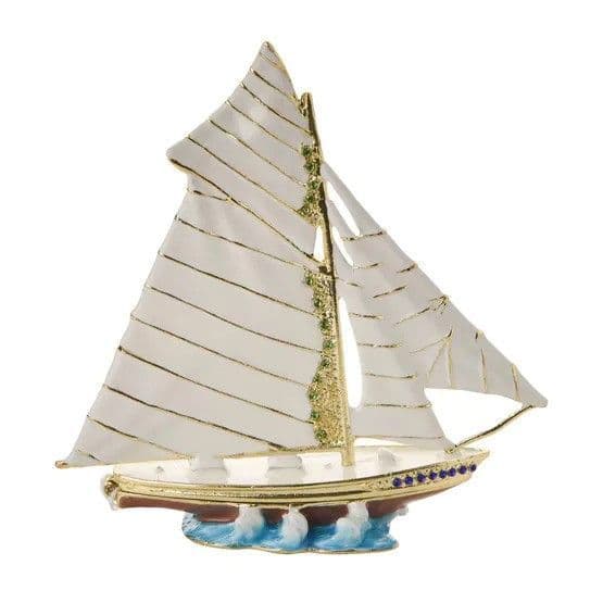 Sailing Boat Treasured Trinket Box