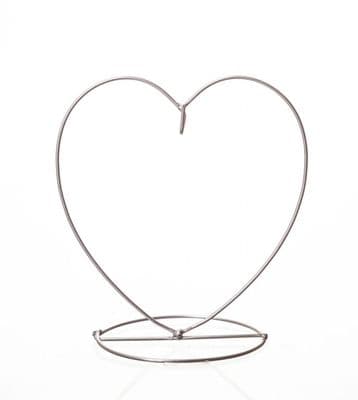 Silver Heart Stand - Amelia Art Glass