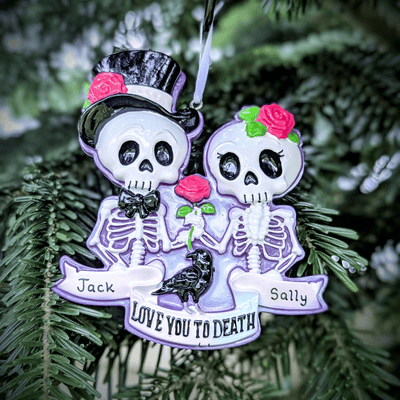 Skeleton Couple Personalised Tree Decoration