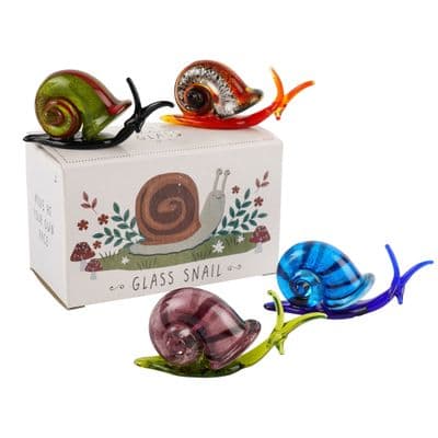 Snail Glass Figurine - 4 Colours Available