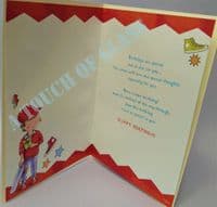 7 Year Old Son Birthday Card with Badge