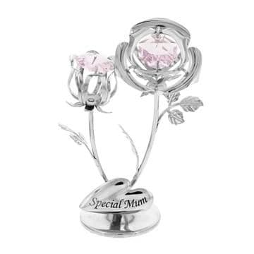 Special Mum Rose Ornament Crystocraft