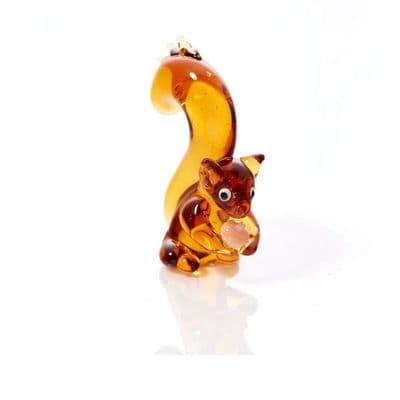 Squirrel Mini Glass Figurine