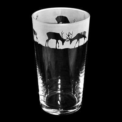 Stag Theme Pint Glass 57cl