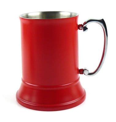 Stainless Steel Red Tankard