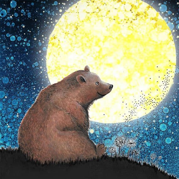 Stargazing Bear Ceramic Coaster By Jo Crafts