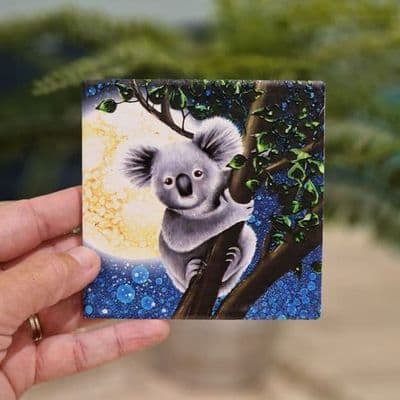 Stargazing Koala Ceramic Coaster By Jo Crafts