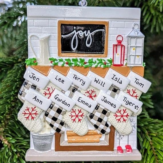 Stockings Family of 11 Personalised Decoration