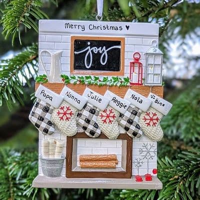 Stockings Family of 6 Personalised Decoration