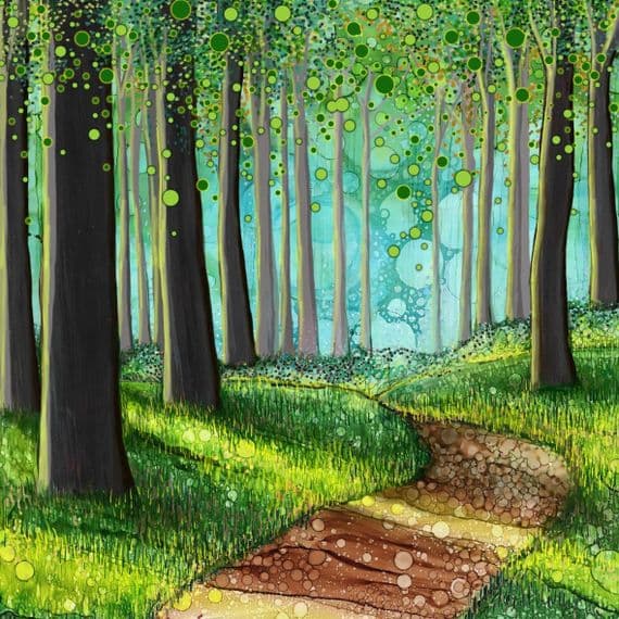 Summer Walk Ceramic Trivet By Jo Crafts