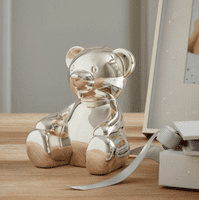 Teddy Bear Silver Plated Money Box