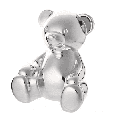 Teddy Bear Silver Plated Money Box