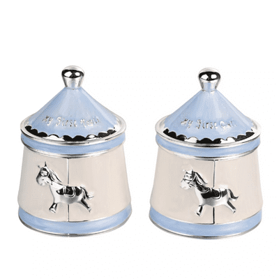 Tooth and Curl Silver Plated Carousel Trinket Box Set