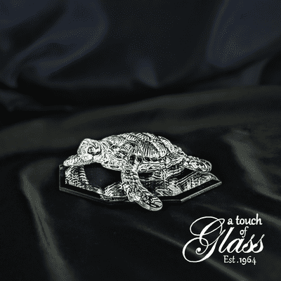 Turtle Clear Glass Figurine