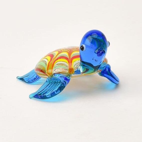 Turtle Miniature Glass Ornament - Objets d'Art by SOPHIA® - Collectible Gifts