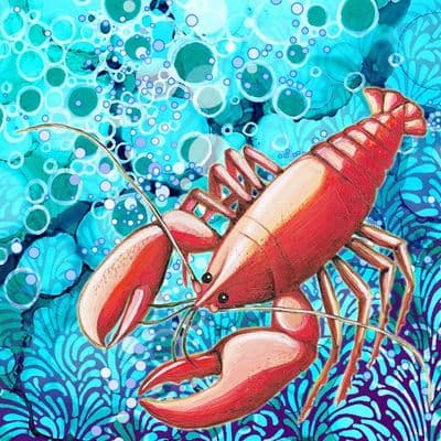 Under The Sea Lobster Ceramic Coaster By Jo Crafts