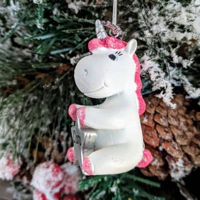 Unicorn - Personalised Christmas Decoration