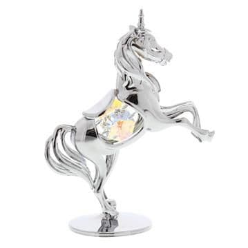 Unicorn with Crystal Ornament Crystocraft