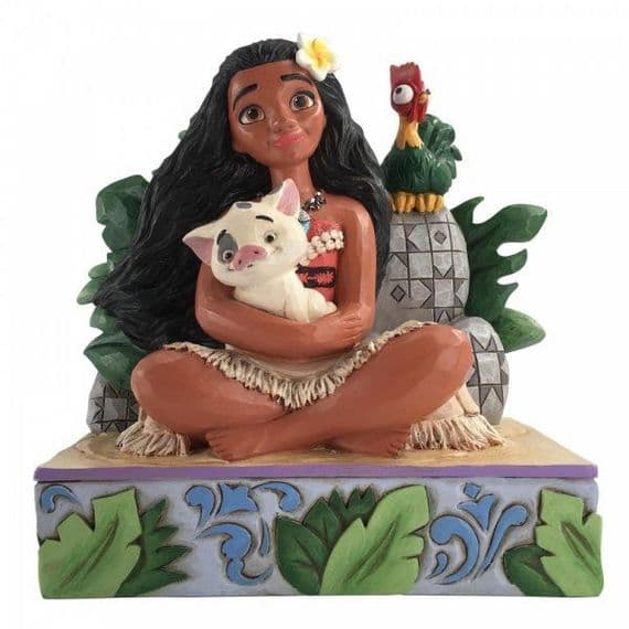 Welcome to Motunui - Moana with Pua and Hei Hei Figurine  - Disney Traditions by Jim Shore - Collectable Figurines