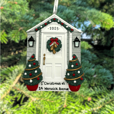 White Door Personalised Christmas Decoration